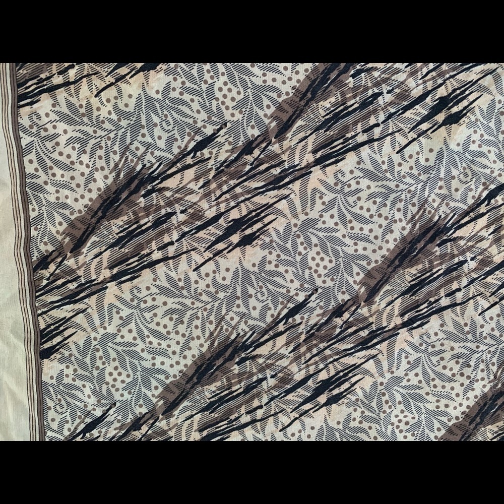 Silk Abstract Patterned Scarf - image 7